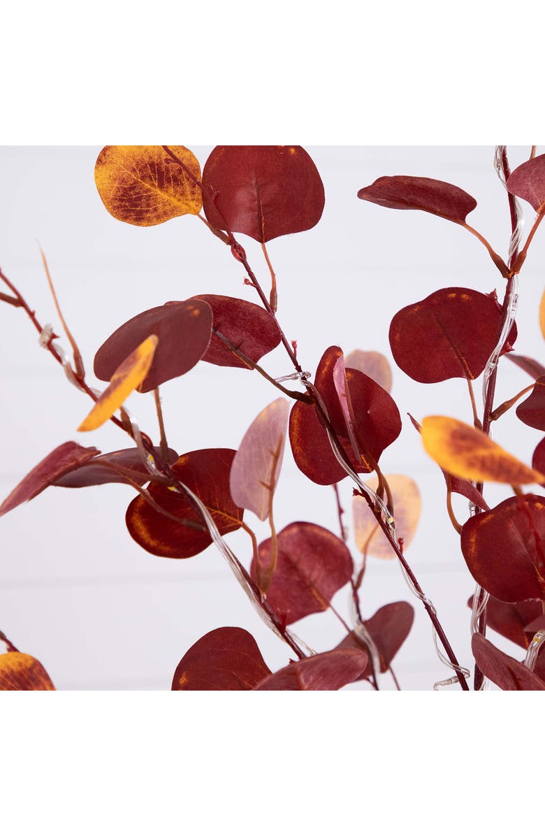 NEARLY NATURAL 5FT Prelit Autumn Eucalyptus Tree, Alternate, color, Orange