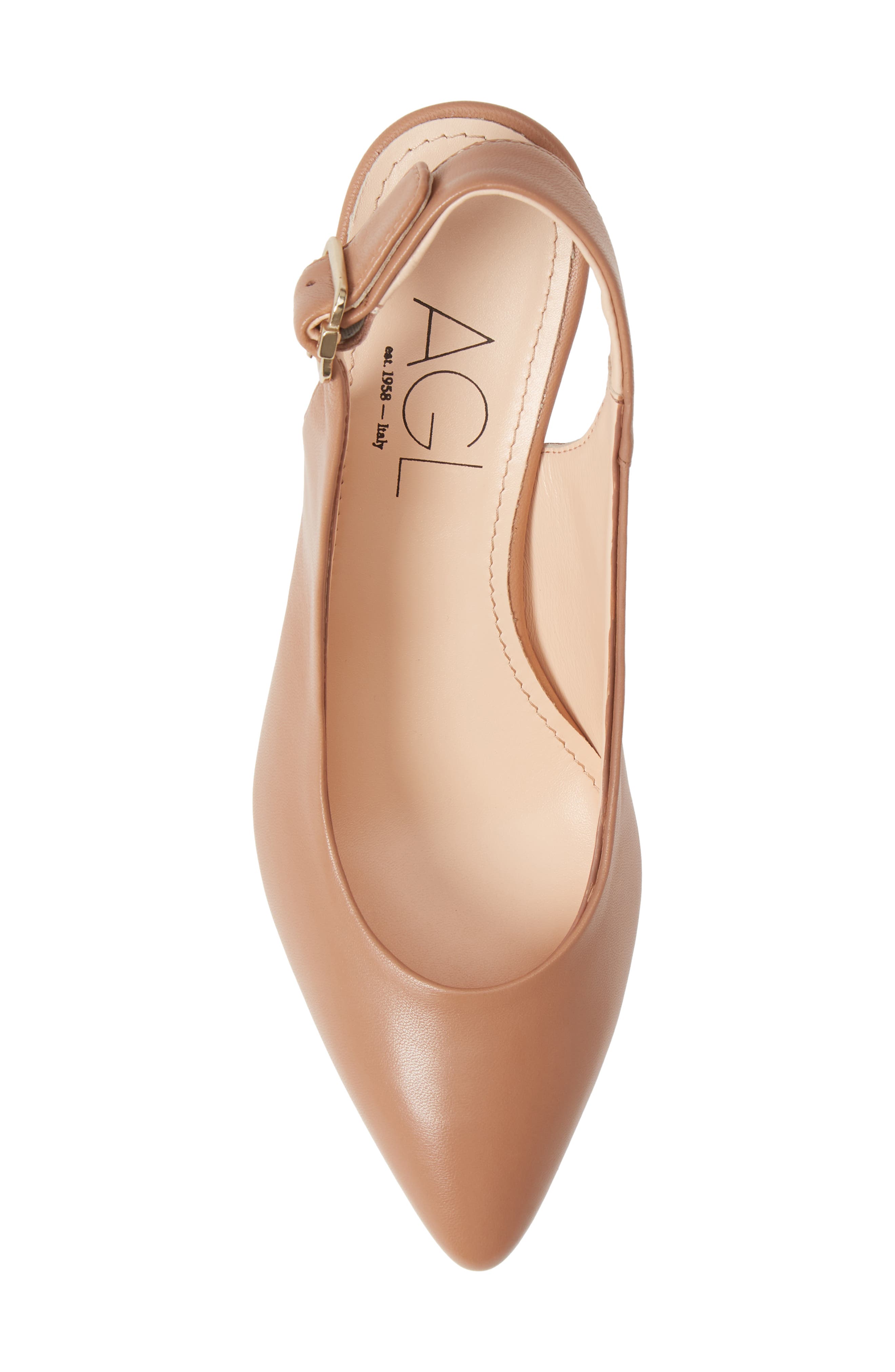 Slingback Pump, Alternate, color, CARAMEL LEATHER