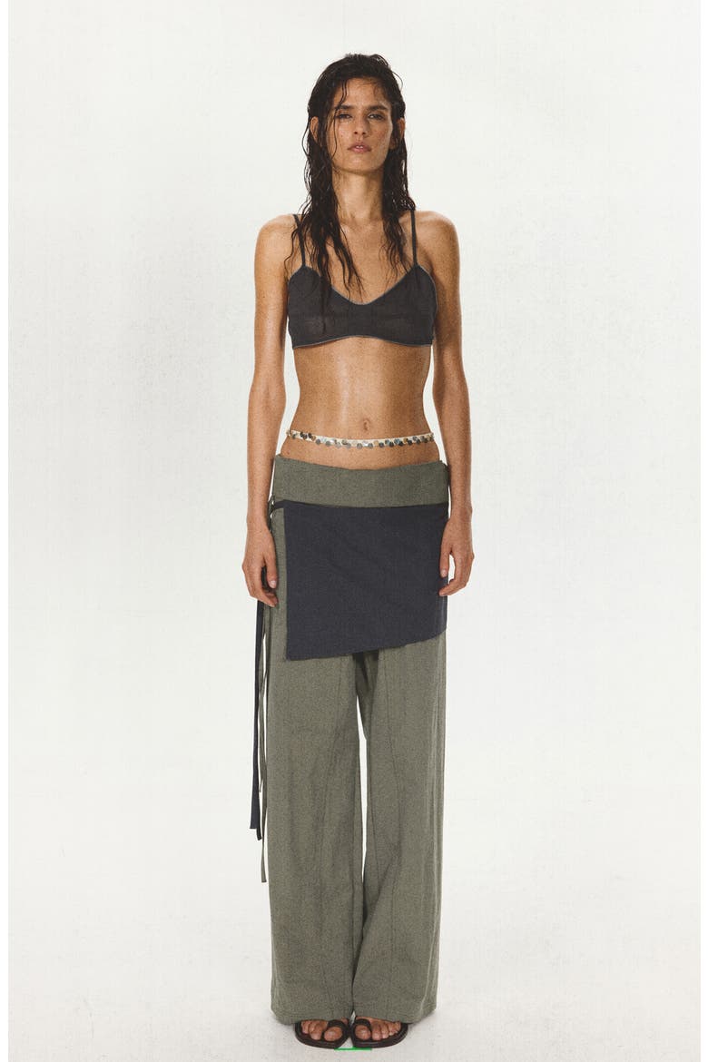 Semi-Sheer Knit Crop Top, Alternate, color, DARK BLUE