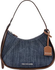 True Religion Horseshoe Denim Shoulder Bag