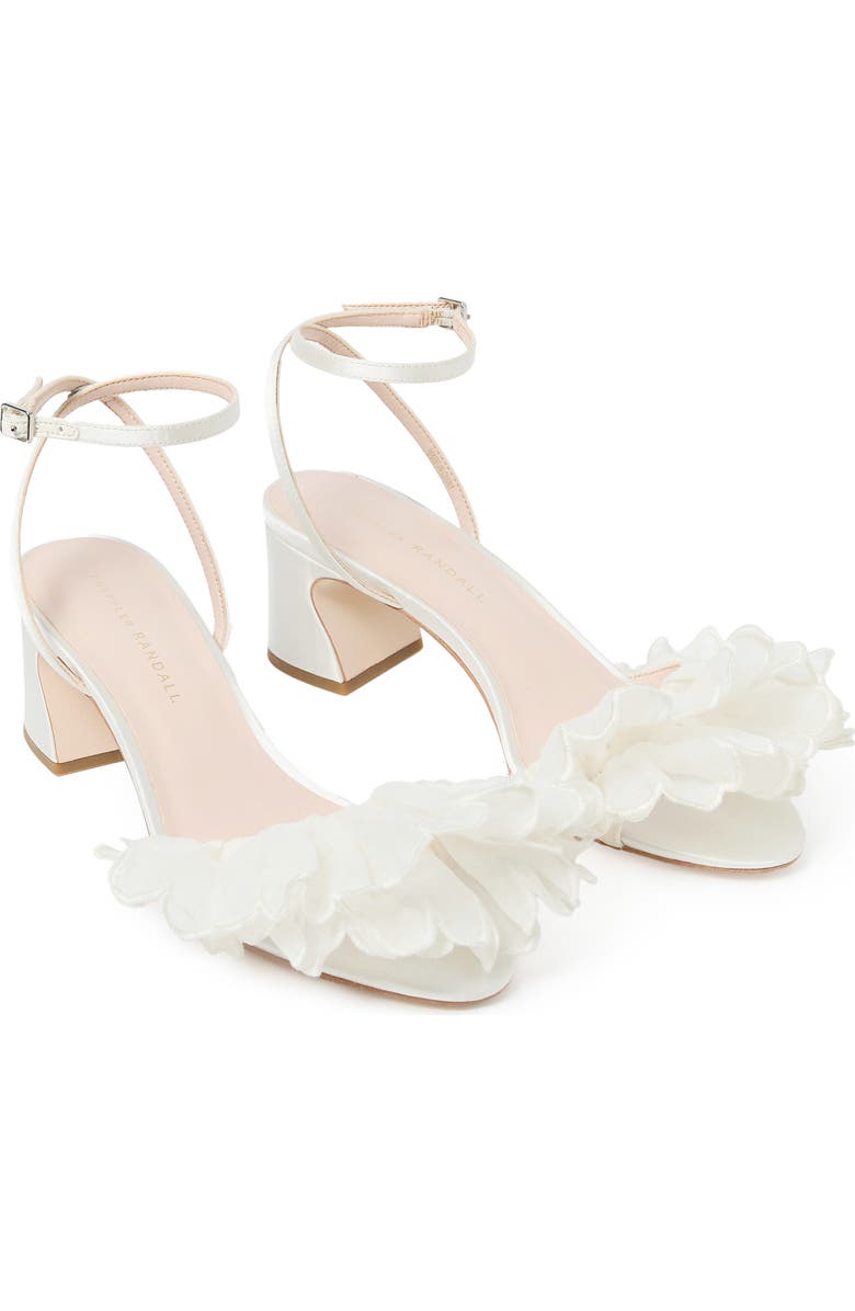 Loeffler Randall Aria Scalloped Ruffle Sandal, Alternate, color, Pearl