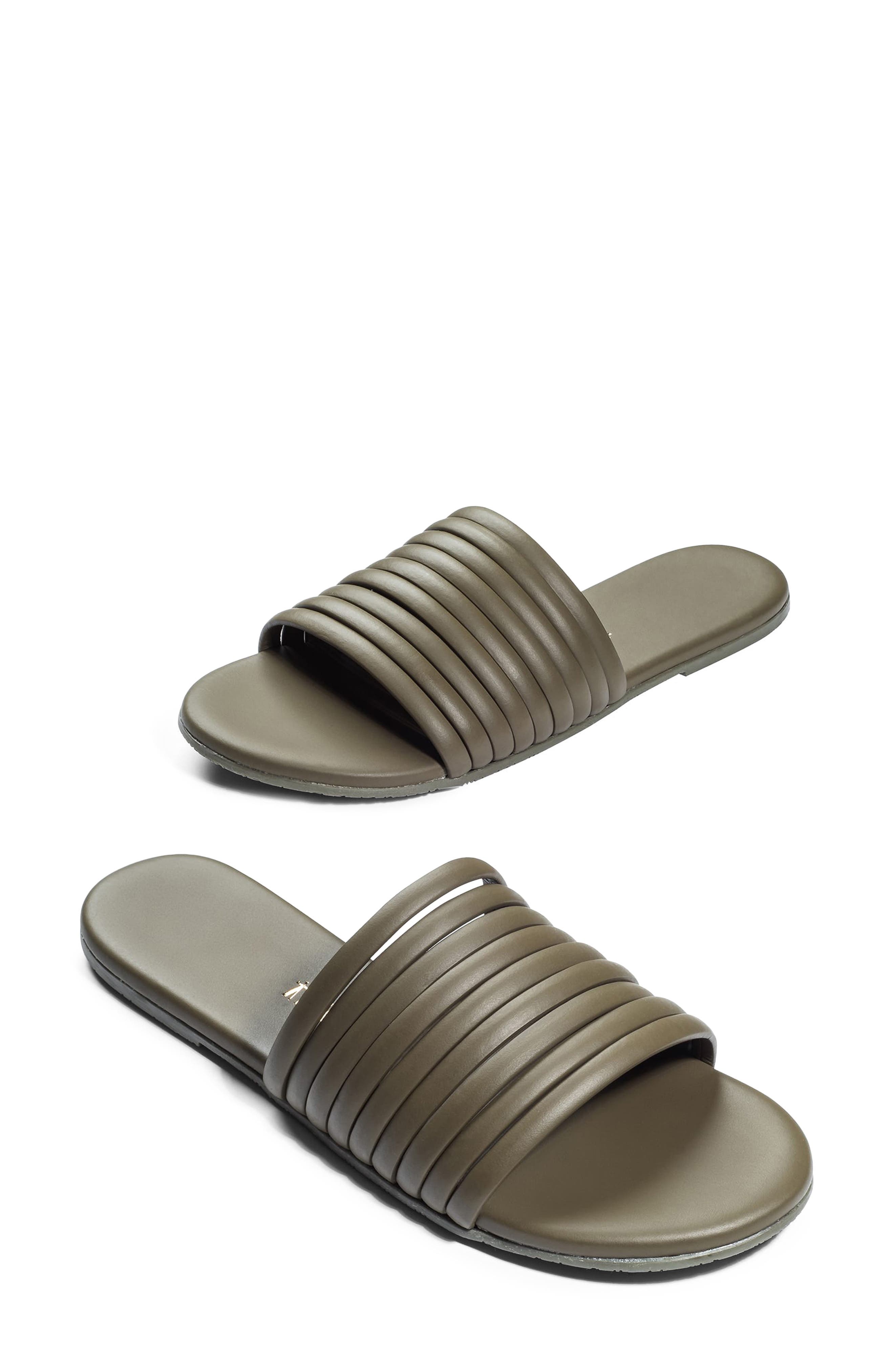 Caro Slide Sandal, Main, color, OLIVE