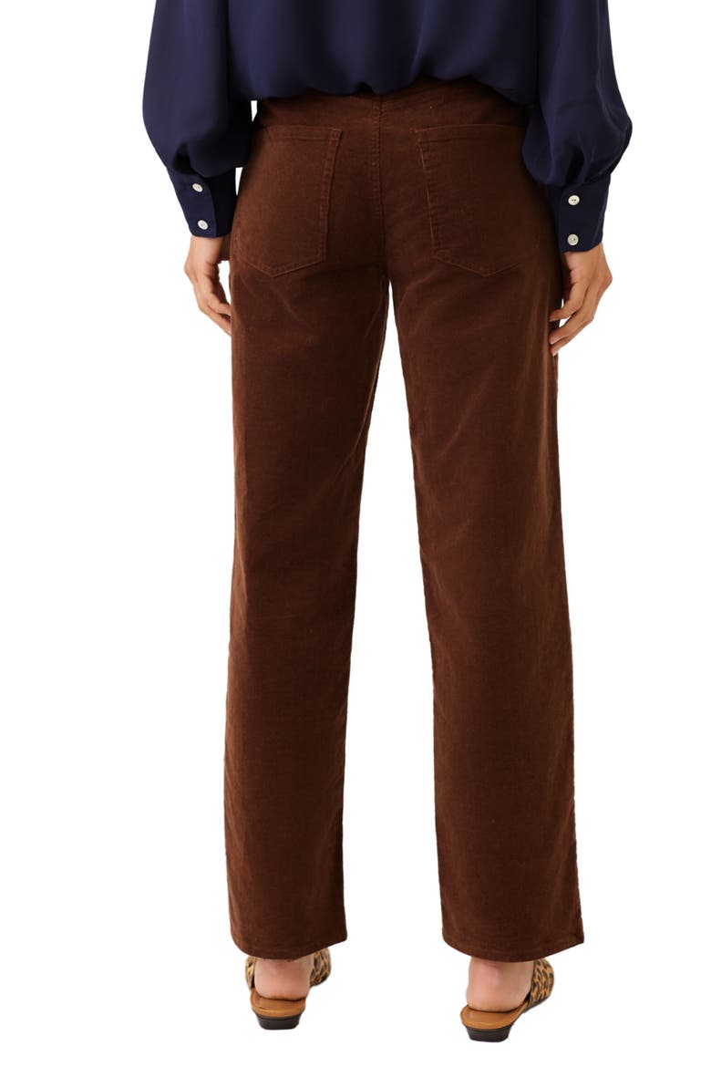 Stretch Corduroy Ankle Pants, Alternate, color, CHOCOLATE