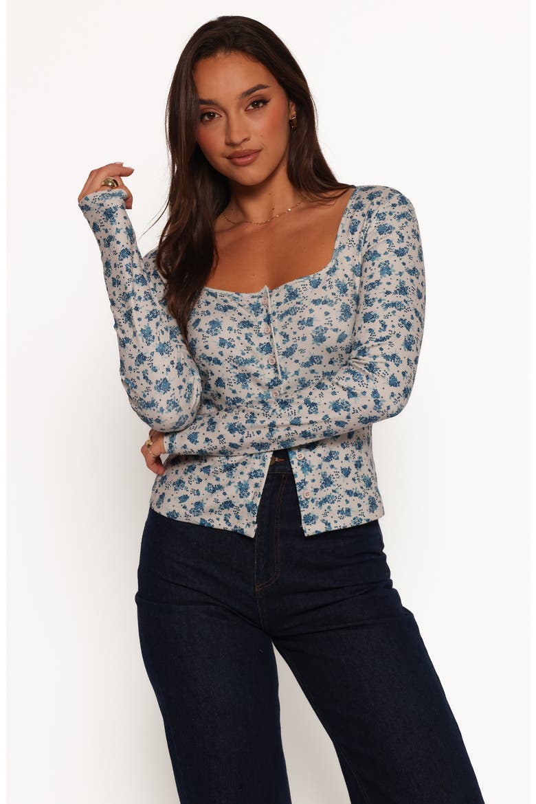 Keanu Floral Long Sleeve, Alternate, color, BLUE FLORAL