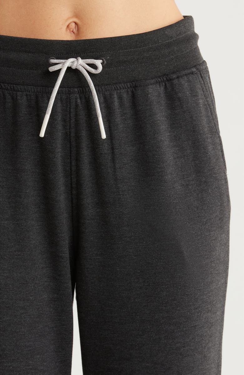 Free Fly Brushed Fleece Joggers, Alternate, color, Heather Black