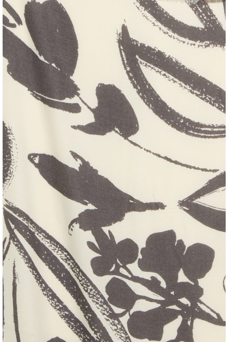 Leaves Supersoft Wrap, Alternate, color, BLACK IVORY