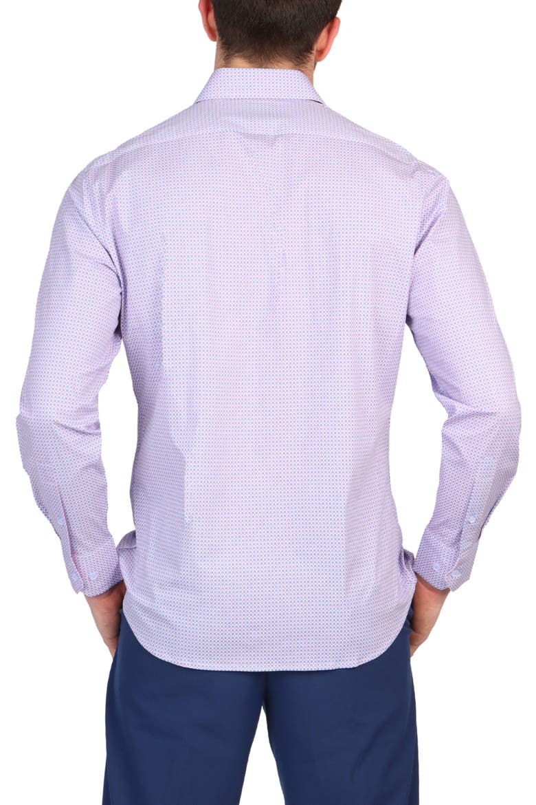 Miniretro Cotton Stretch Button Down Shirt, Alternate, color, LIGHT PINK