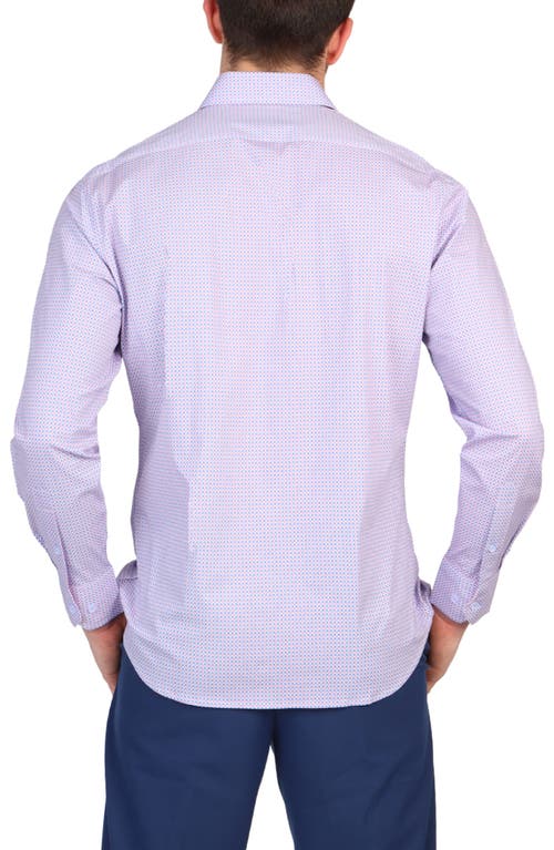 Shop Tailorbyrd Miniretro Cotton Stretch Button Down Shirt In Light Pink