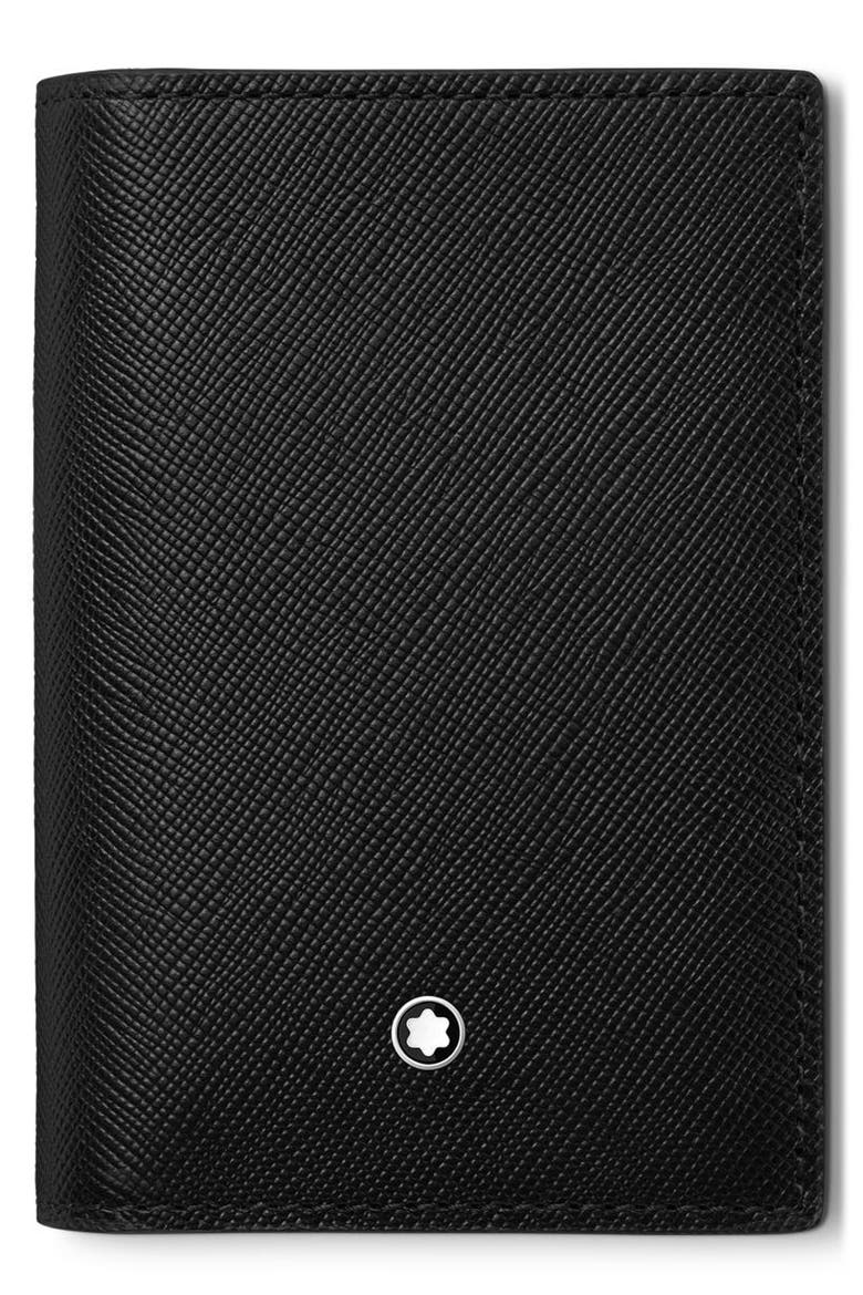 Sartorial Leather Wallet, Main, color, BLACK