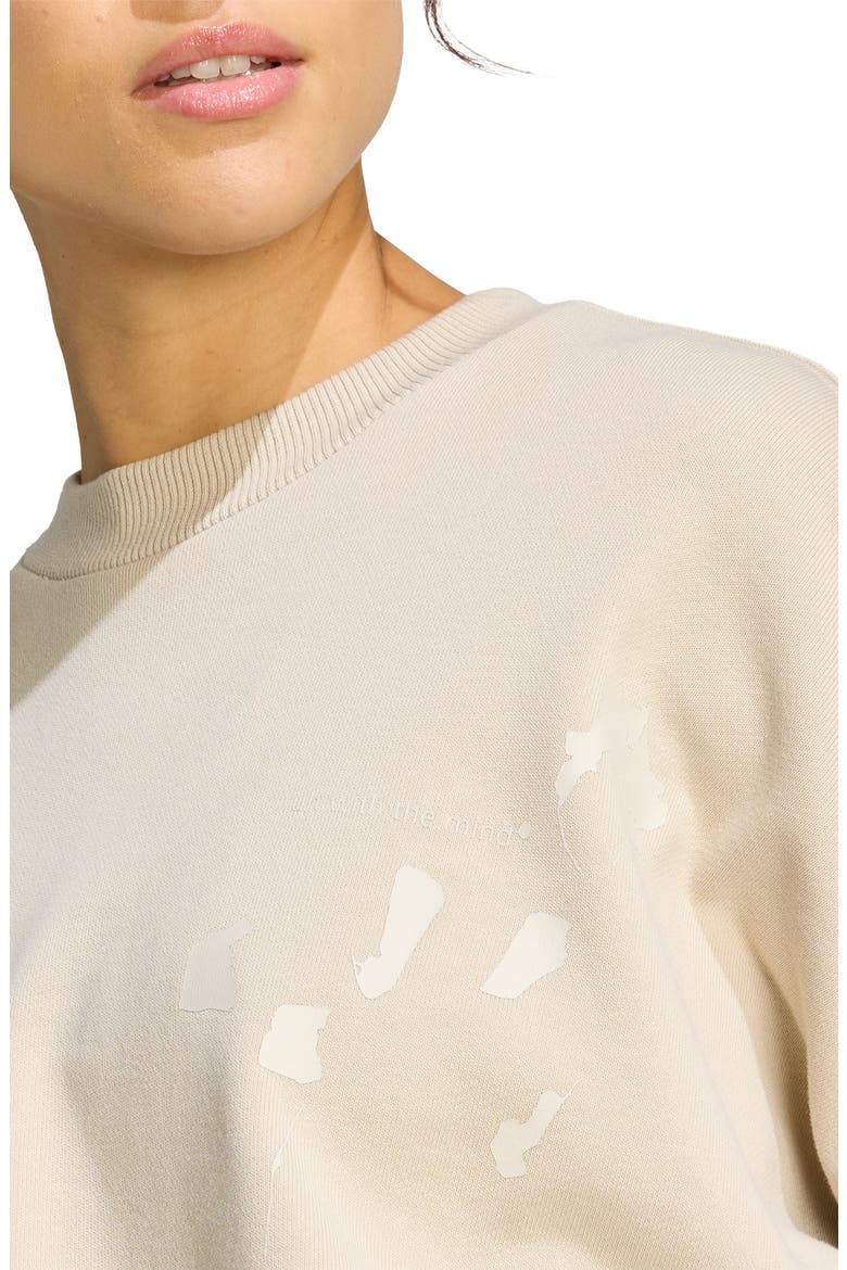 ADI365 HK Crewneck Cropped Sweatshirt, Alternate, color, PUTTY GREY