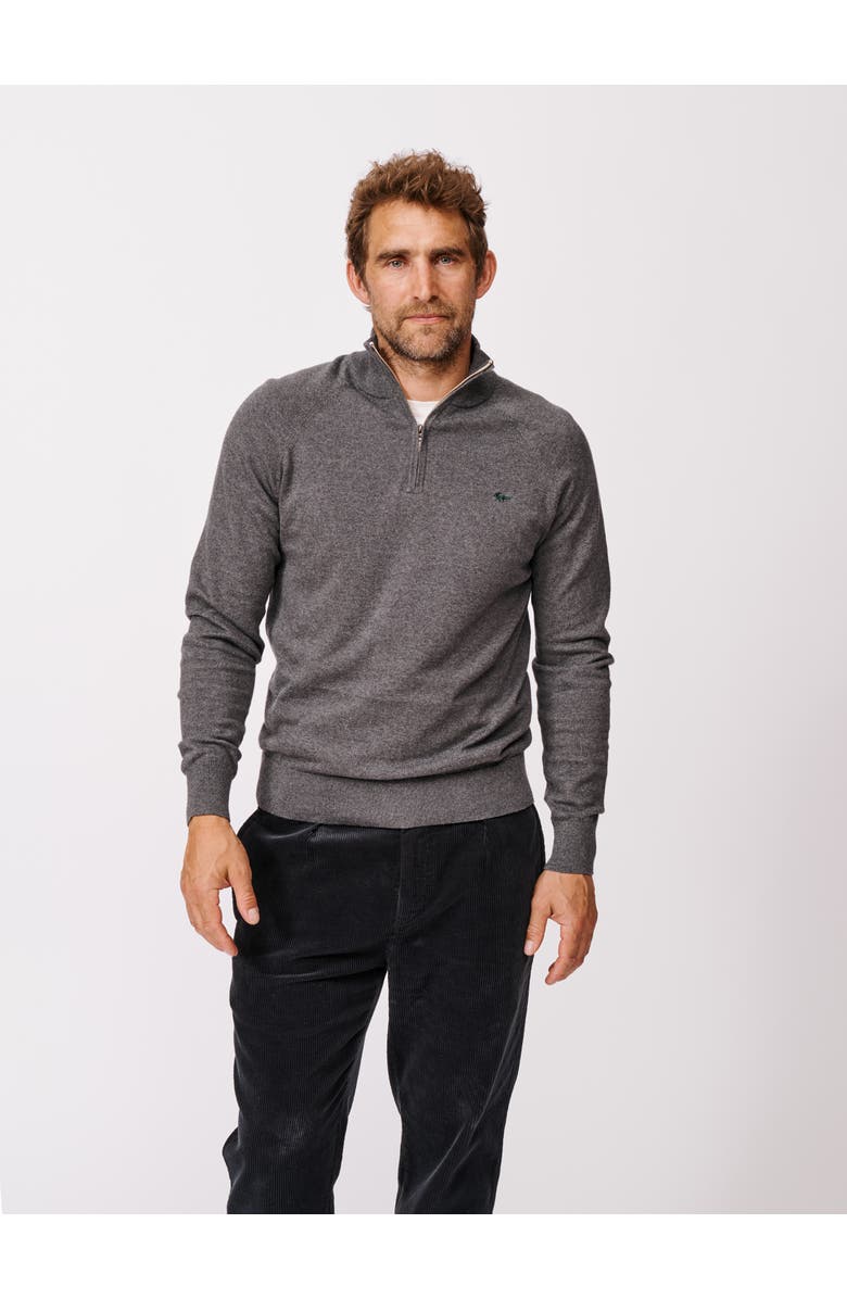 Aubin Bonby Zip Neck Sweater, Main, color, Charcoal