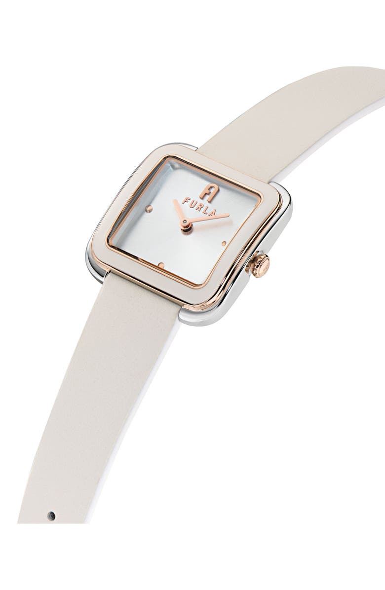 Furla Heritage Crystal Square Rose Gold Tone Bracelet Watch, 27.5mm, Alternate, color, Silver & Rose Gold