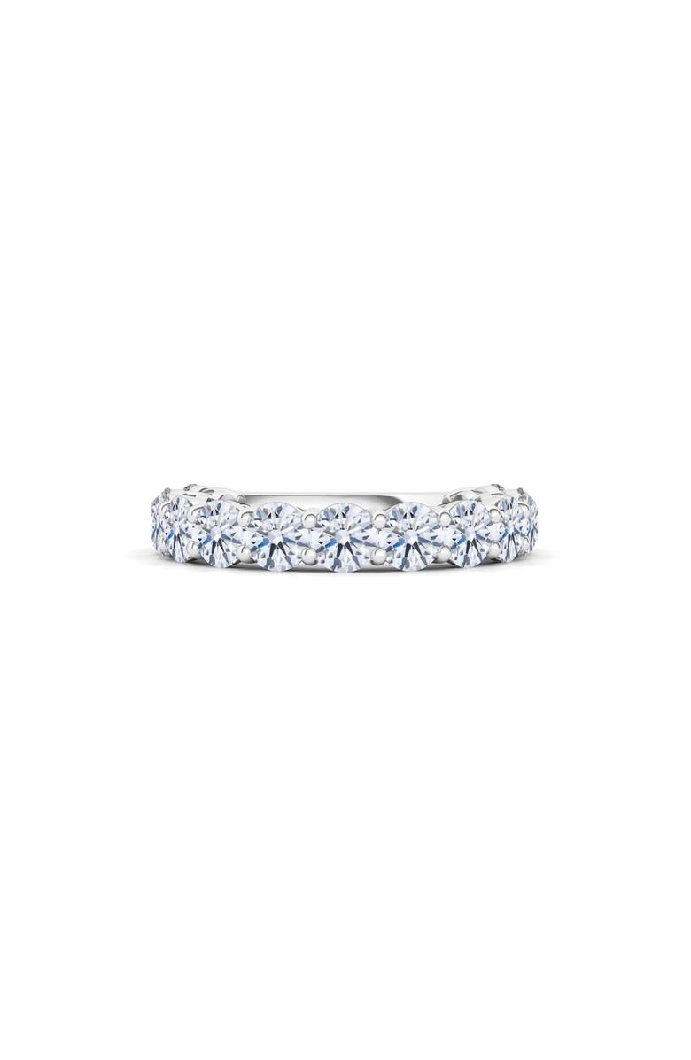 HauteCarat Lab Created Diamond Eternity Ring, Alternate, color, White Gold