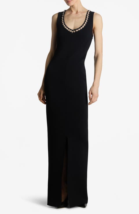 Embellished Milano Knit Gown