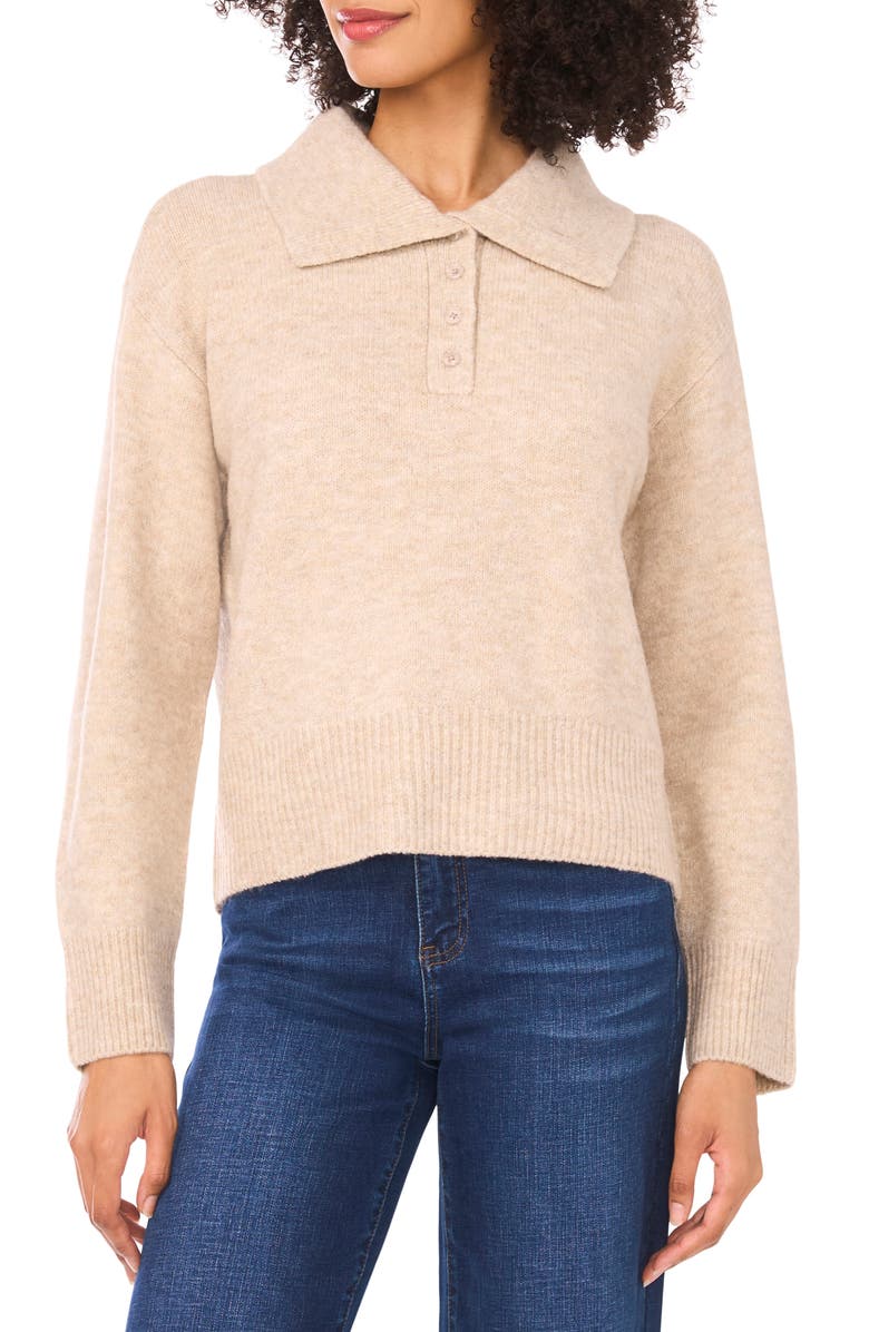 1.STATE Spread Collar Sweater, Main, color, Oatmeal