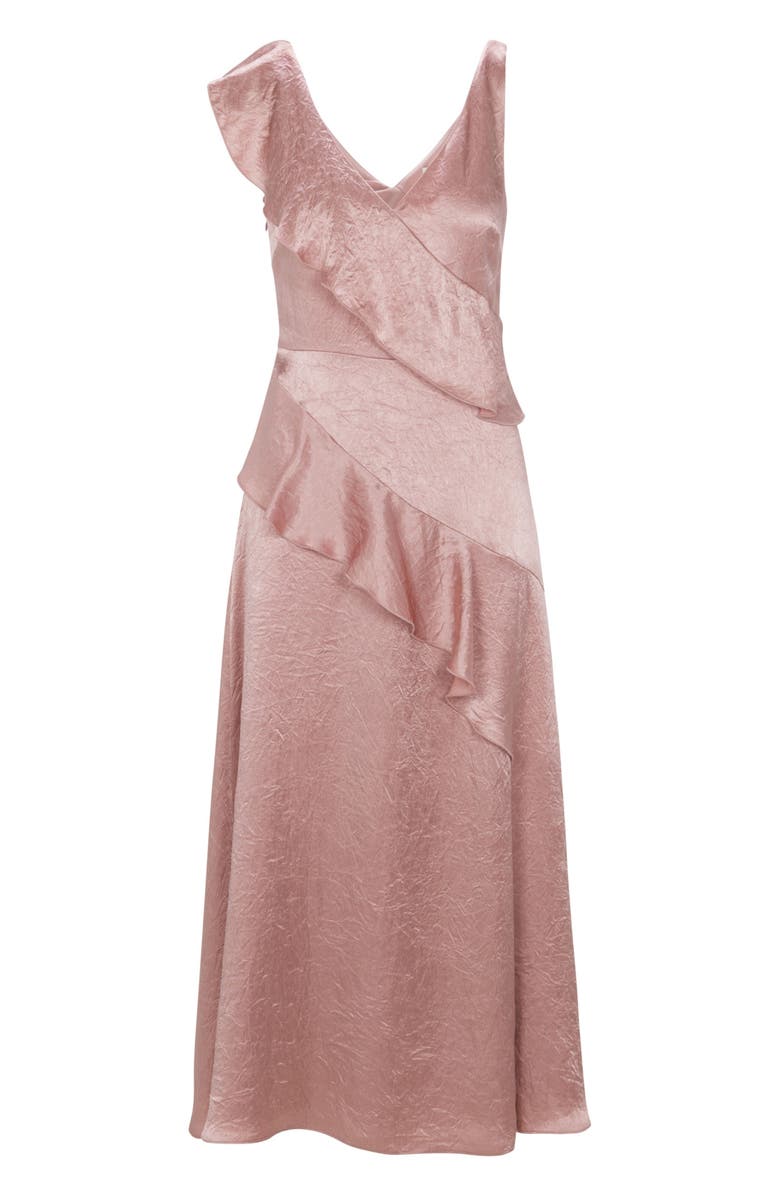 Rebecca Taylor Hollis Satin Dress, Alternate, color, Rouge