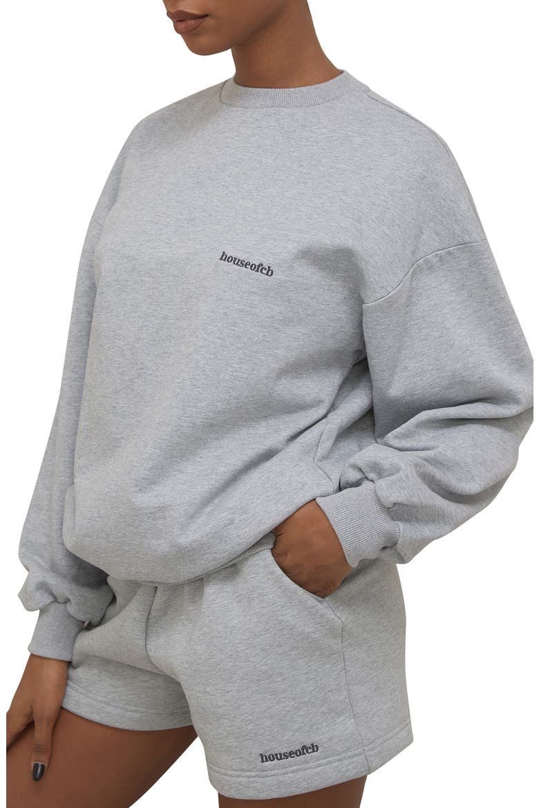 Tommy Logo Cotton Sweatshirt, Alternate, color, GREY