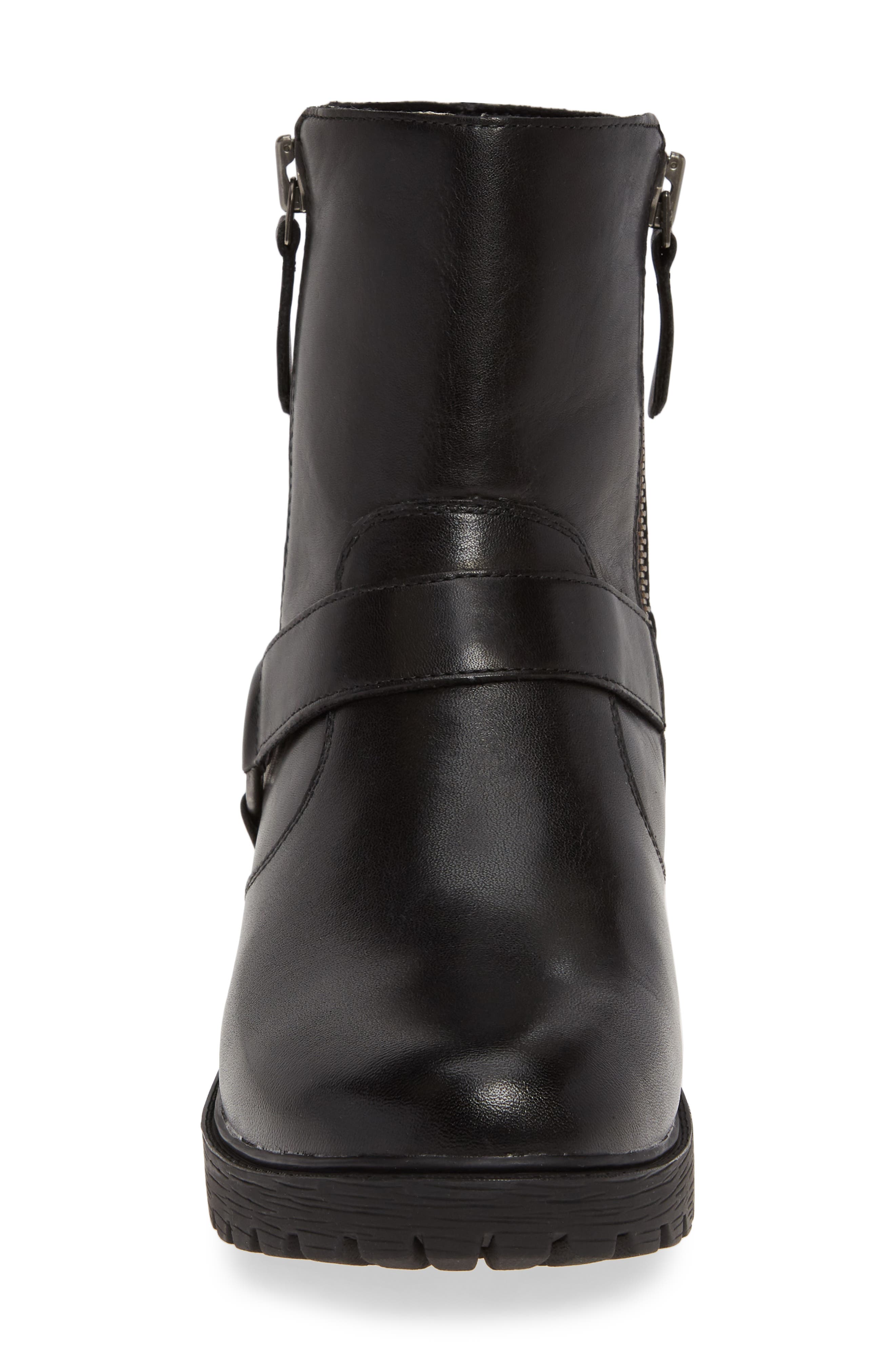 Alegria Water Resistant Boot, Alternate, color, CRAZYHORSE BLACK LEATHER