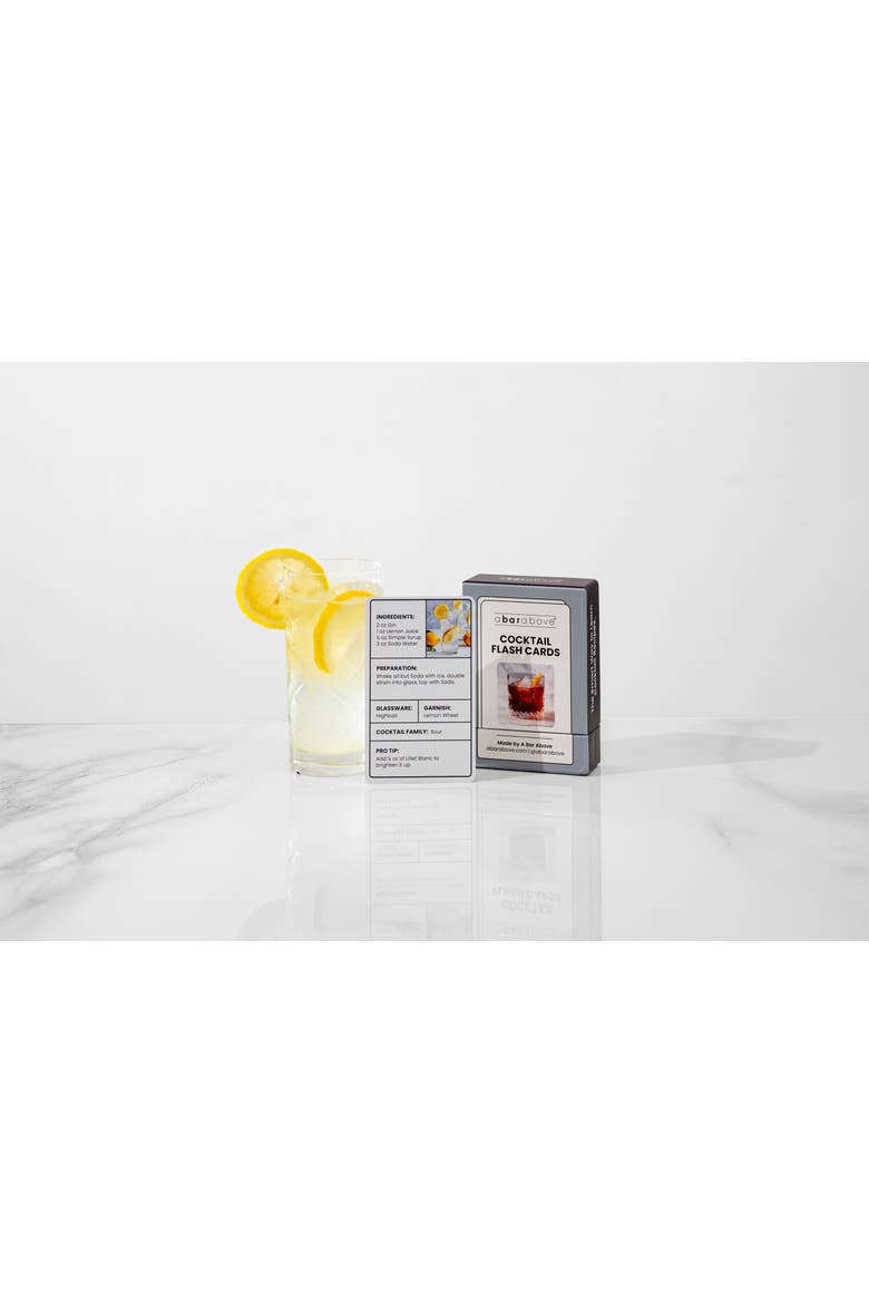 Cocktail Flash Cards, Alternate, color, Grey