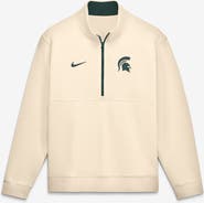 Nike Men's Nike Cream Michigan State Spartans Primetime Club Fleece Half-Zip Pullover