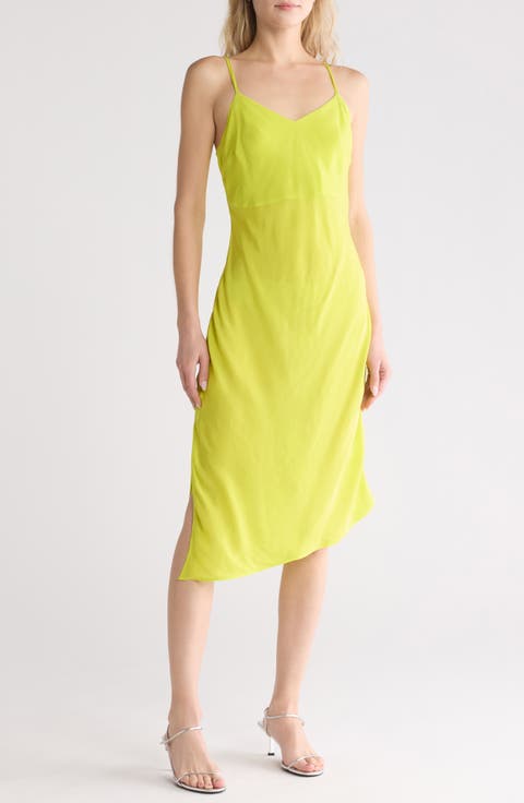 Asymmetric Midi Slipdress