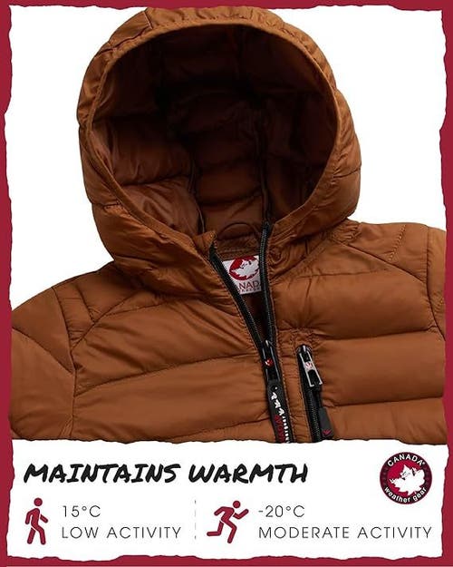 Canada Weather Gear Boys' Lightweight Packable Puffer Jacket In Brown