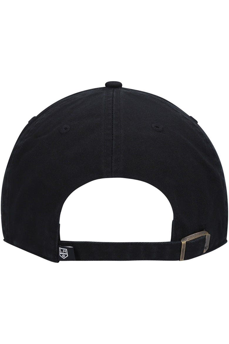 Men's '47 Black Los Angeles Kings Logo Clean Up Adjustable Hat, Alternate, color, Black