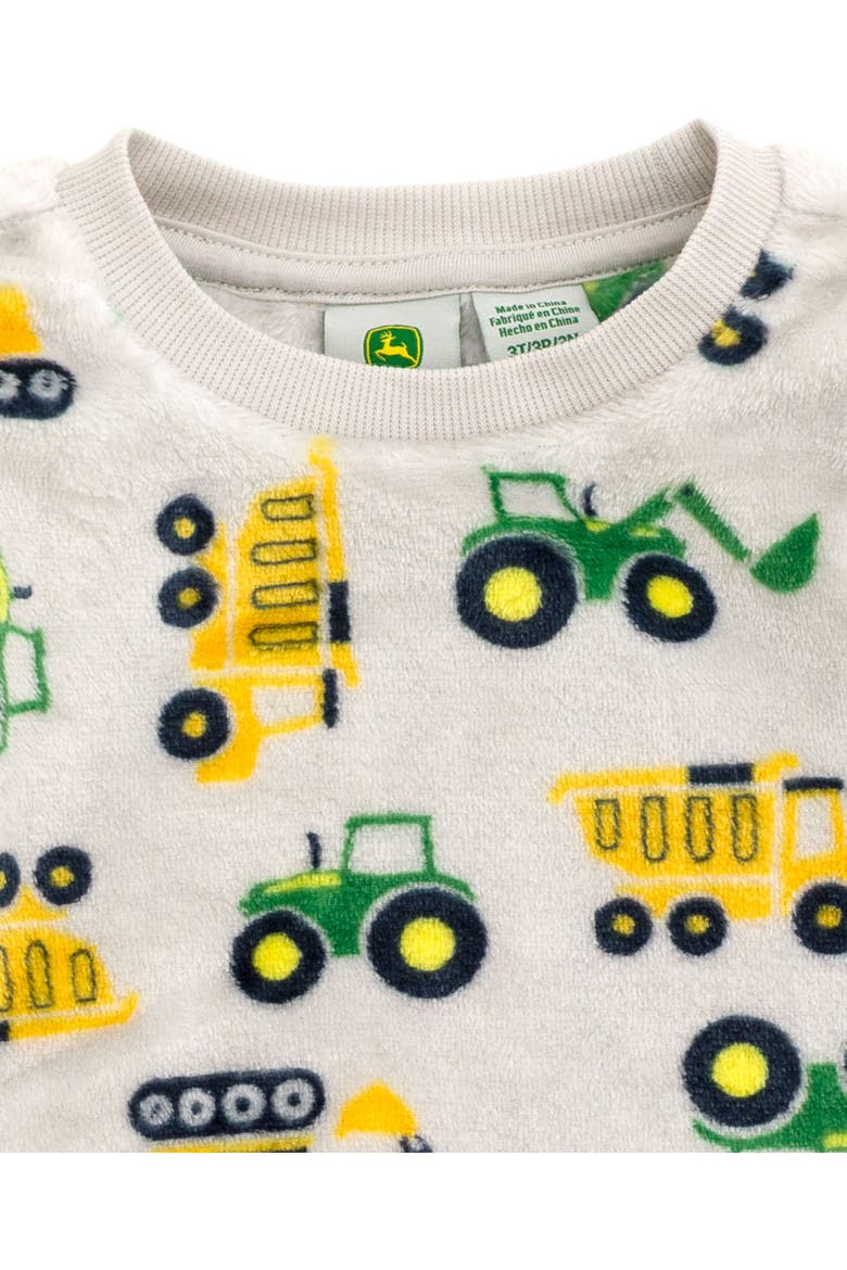 2-Piece Fleece Sweatshirt and Pants Set, Alternate, color, Gray Tractors