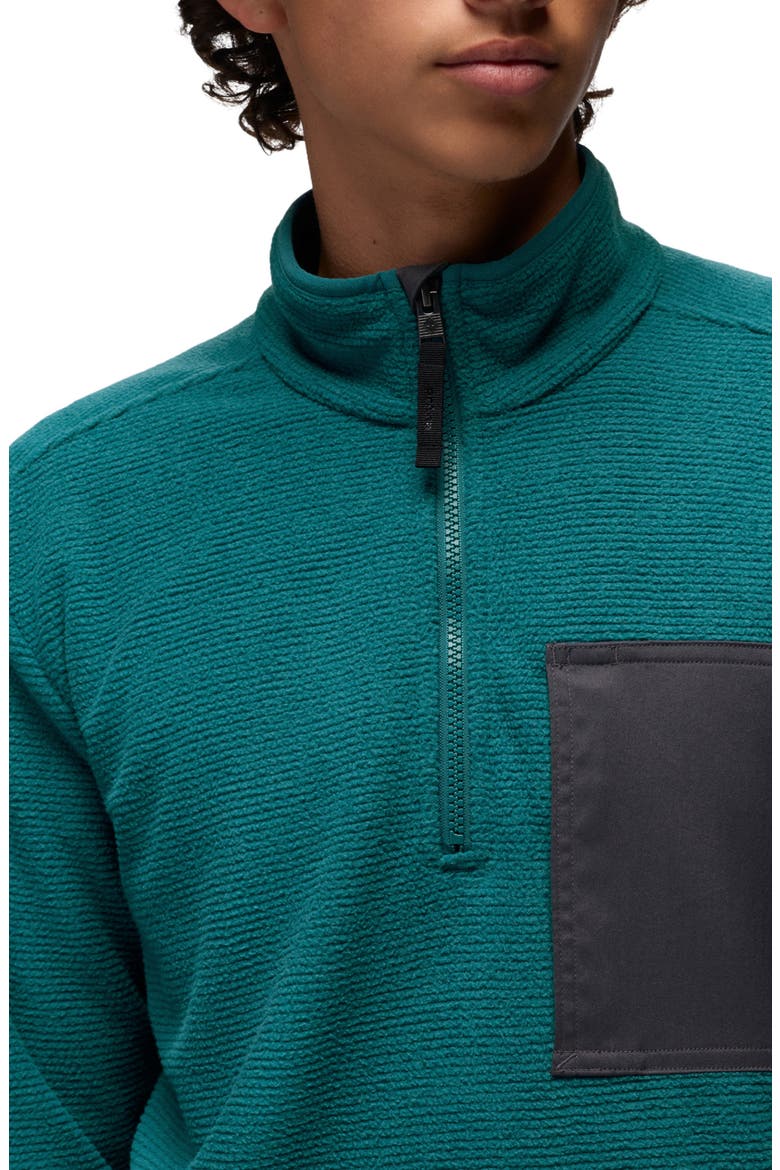 Stretch Zion Fleece Quarter Zip Pullover, Alternate, color, BLUE CORAL