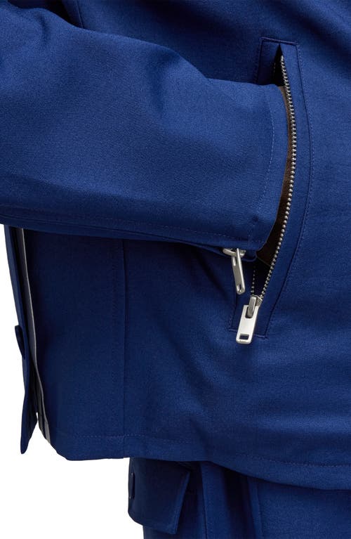 Y-3 Sport Uniform 3-stripes Twill Track Jacket In Dark Blue