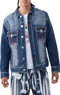 True Religion Jimmy Super T Oversize Button-Up Trucker Jacket