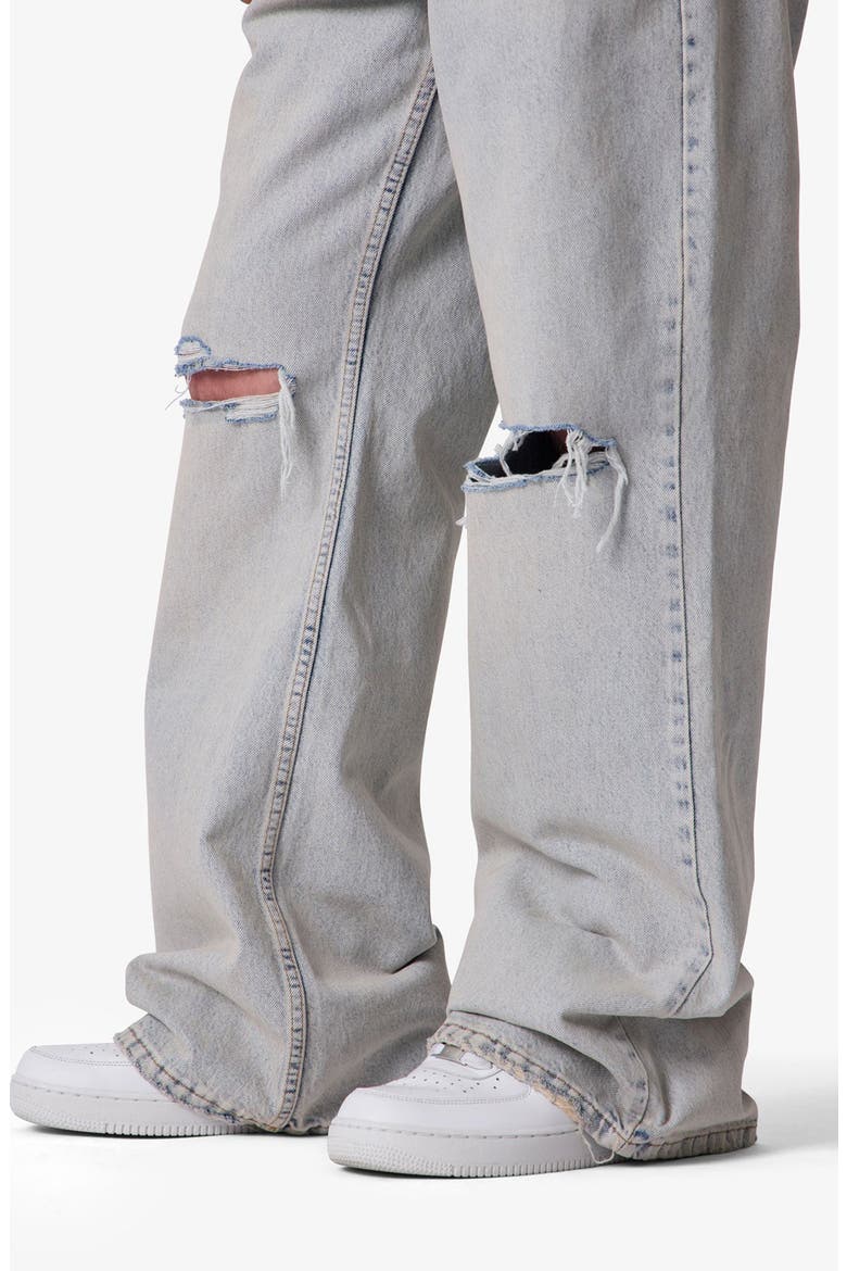 Distressed Kick Flare Jeans, Alternate, color, LIGHT BLUE