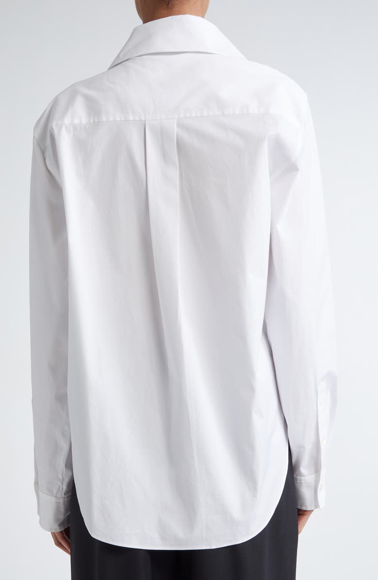 MONSE Asymmetric Collar Button-Up Shirt, Alternate, color, Ivory