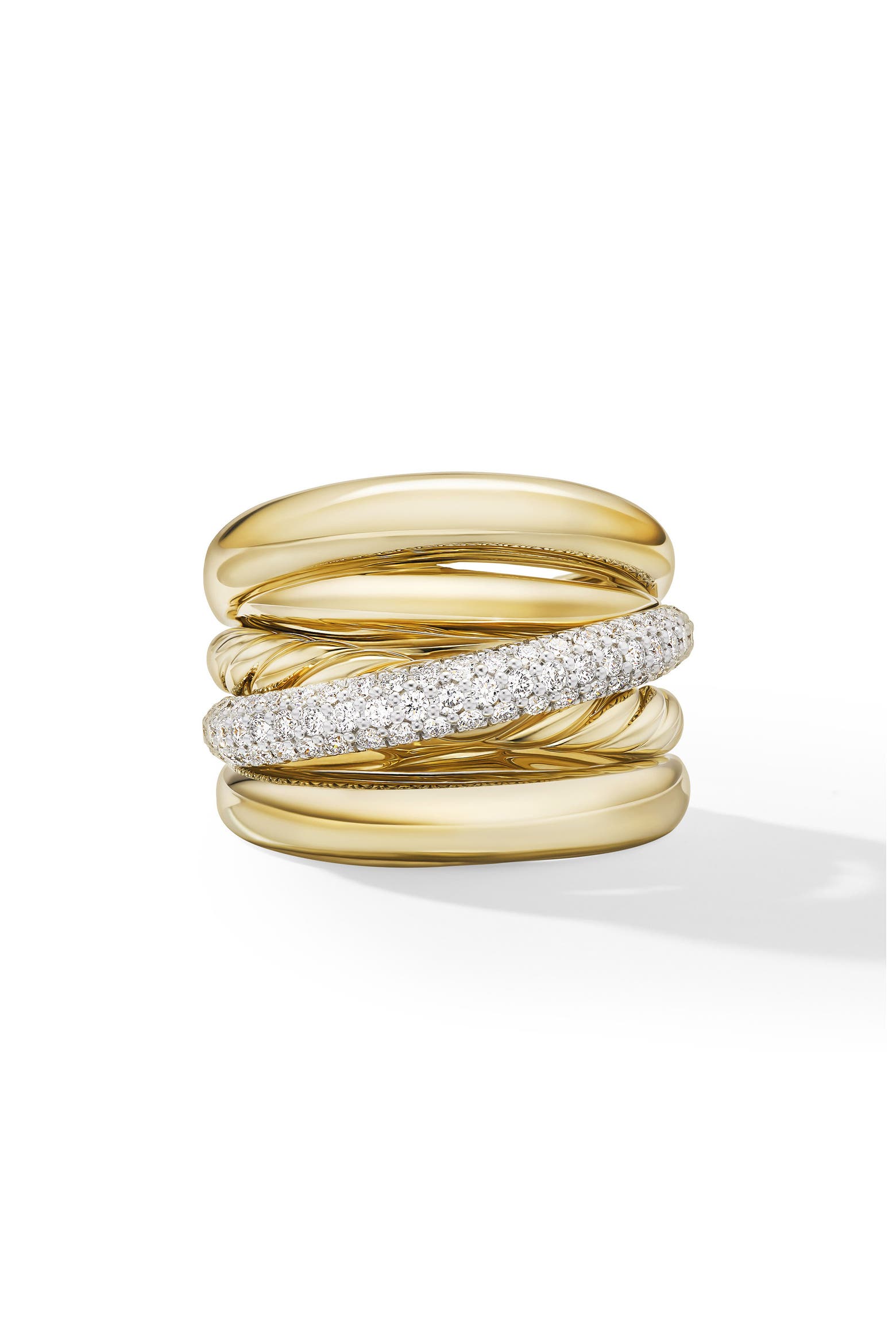 Is Rowing Good For Your Core David Yurman Pavé Diamond Five Row Crossover Ring (Women) | Nordstrom