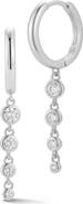 GLAZE JEWELRY Cubic Zirconia Drop Huggie Hoop Earrings