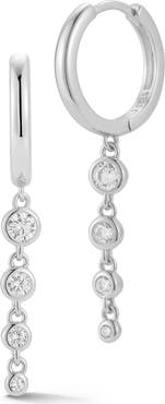 GLAZE JEWELRY Cubic Zirconia Drop Huggie Hoop Earrings