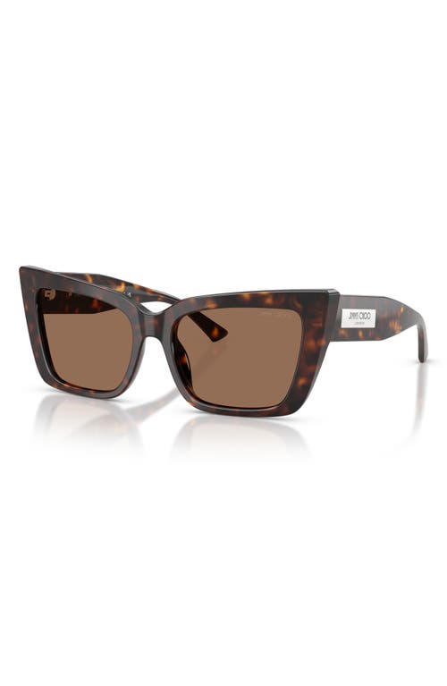 Jimmy Choo 54mm Butterfly Sunglasses In Havana/dark Brown