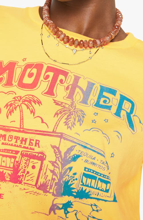Mother The Boxy Goodie Goodie Almost As Good As The Best T-shirt In Yellow