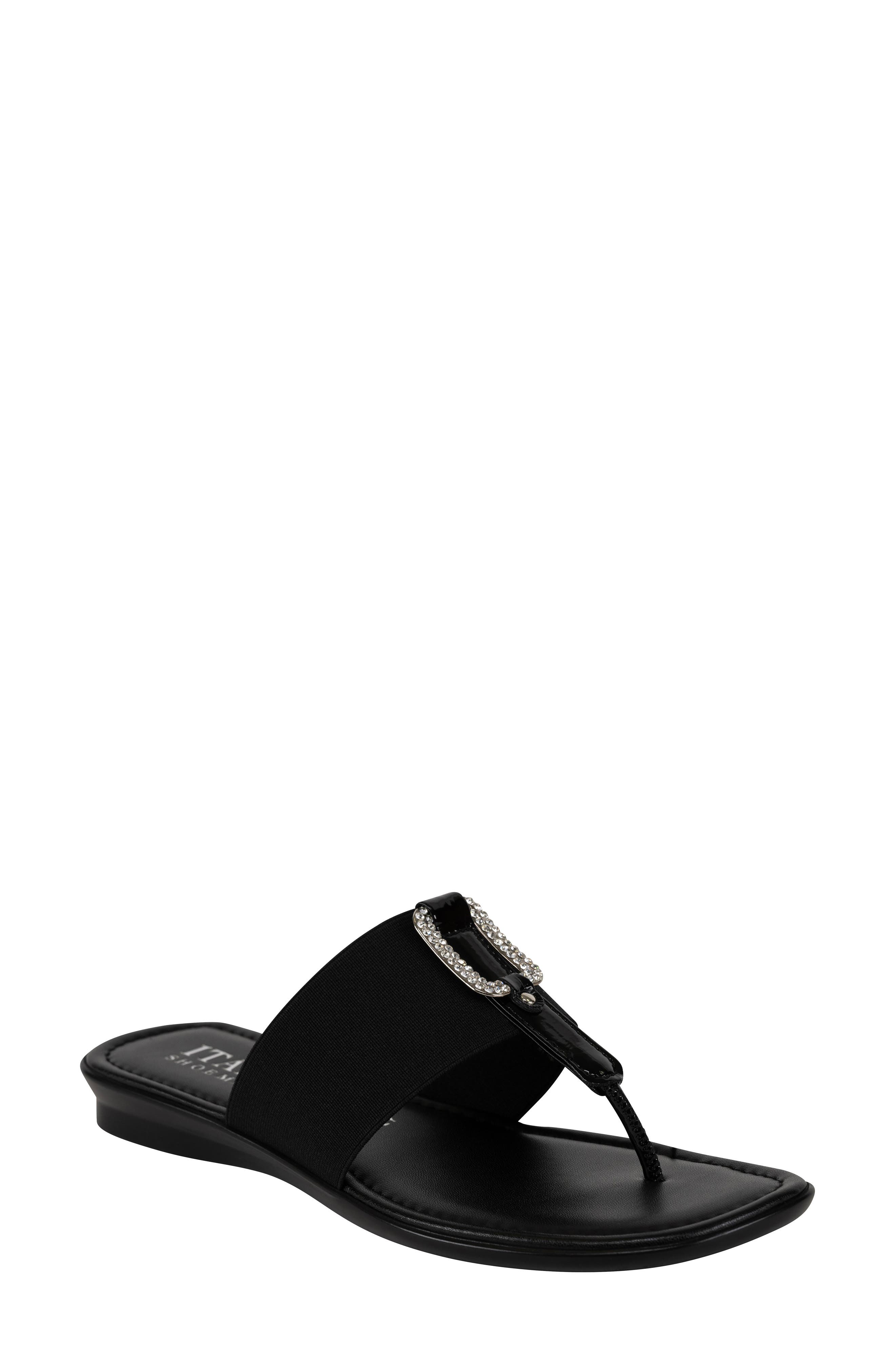 ITALIAN SHOEMAKERS Triana Flip Flop, Main, color, Black