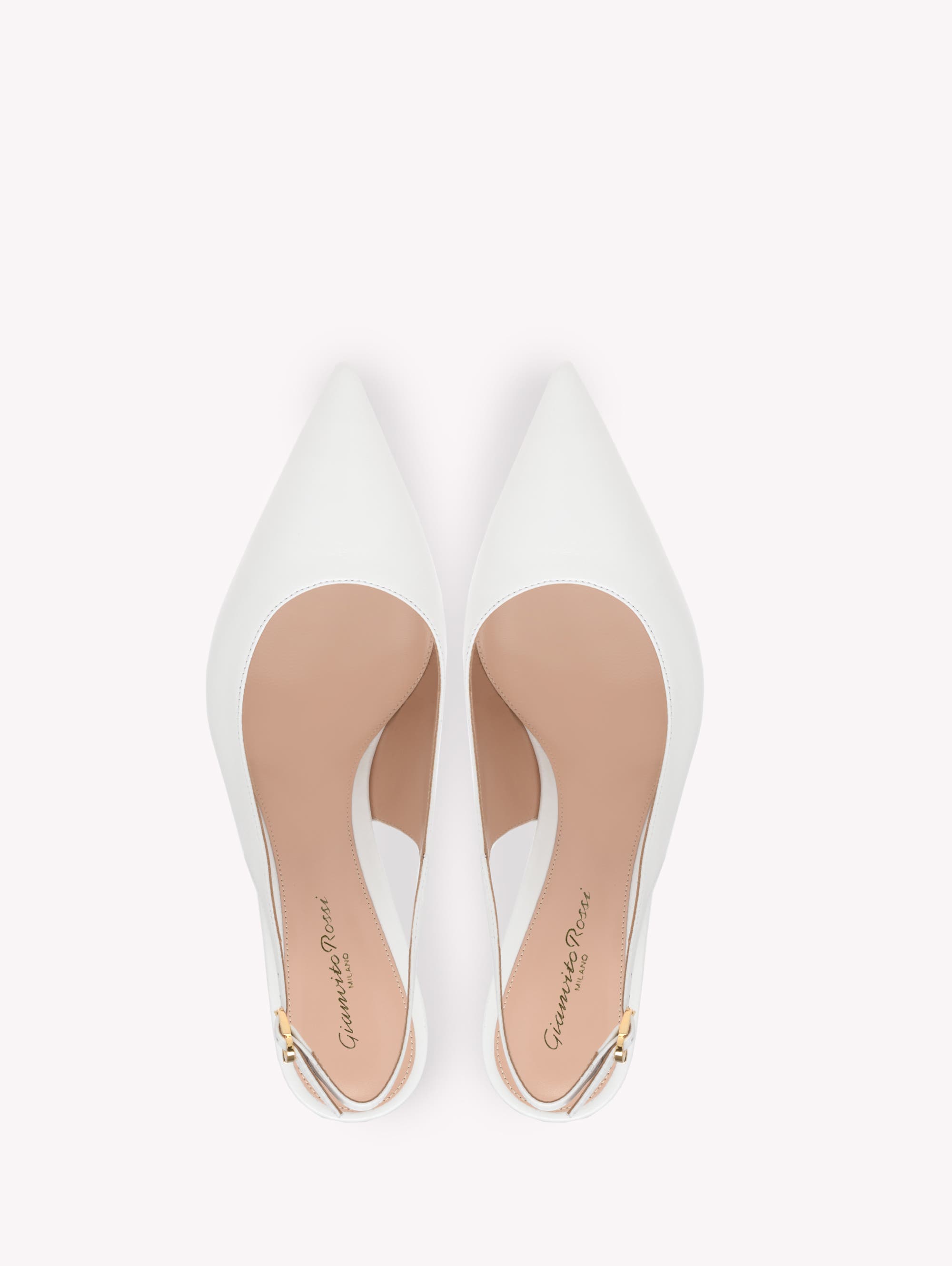 Gianvito Rossi Ribbon Sling 85, Alternate, color, White Nappa