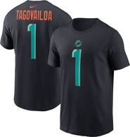 Nike Men's Nike Tua Tagovailoa Pitch Blue Miami Dolphins 2025 Rivalries Collection Player Name & Number T-Shirt