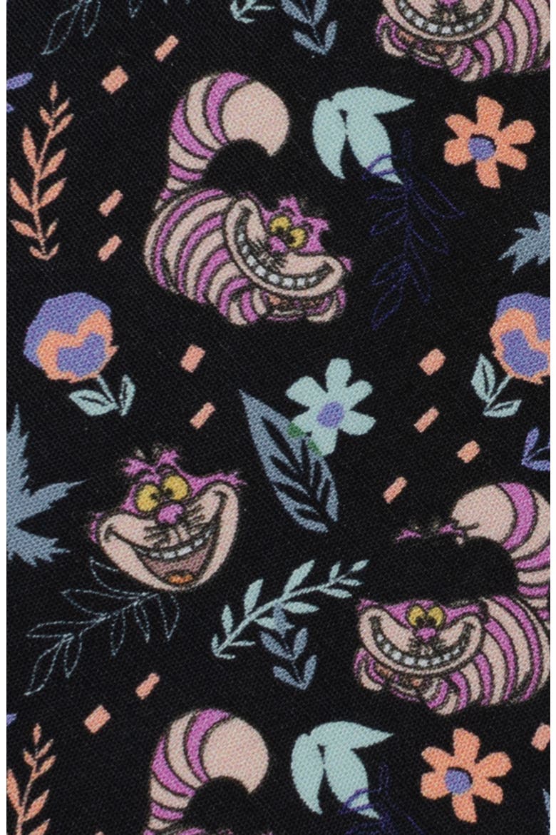 Alice in Wonderland Cheshire Cat Silk Blend Tie, Alternate, color, BLACK