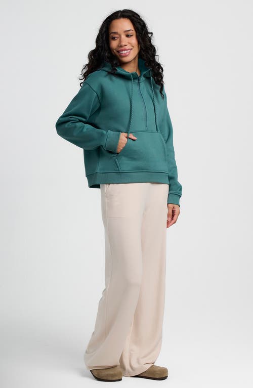 Free Fly Northcoast Fleece Half Zip Hoodie In Green