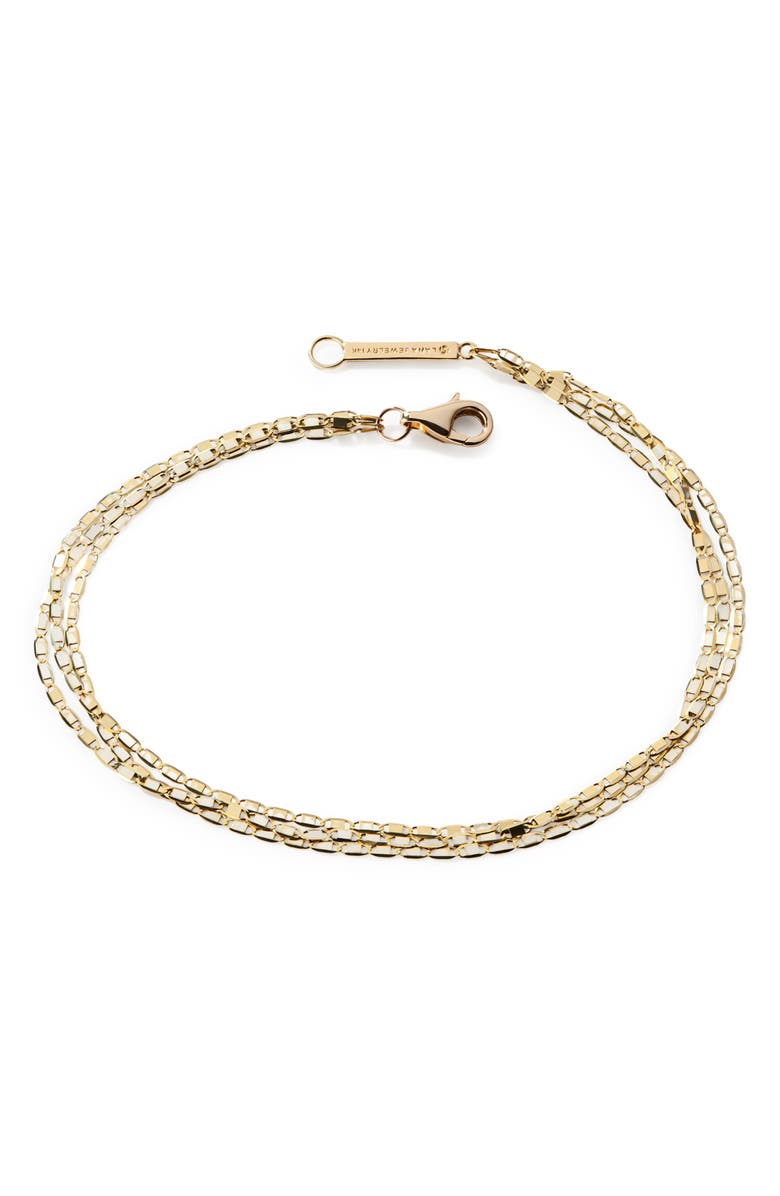 LANA 14K Gold Triple Strand Petite Malibu Bracelet, Alternate, color, 