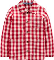 Mini Boden Kids' Gingham Canvas Chore Jacket