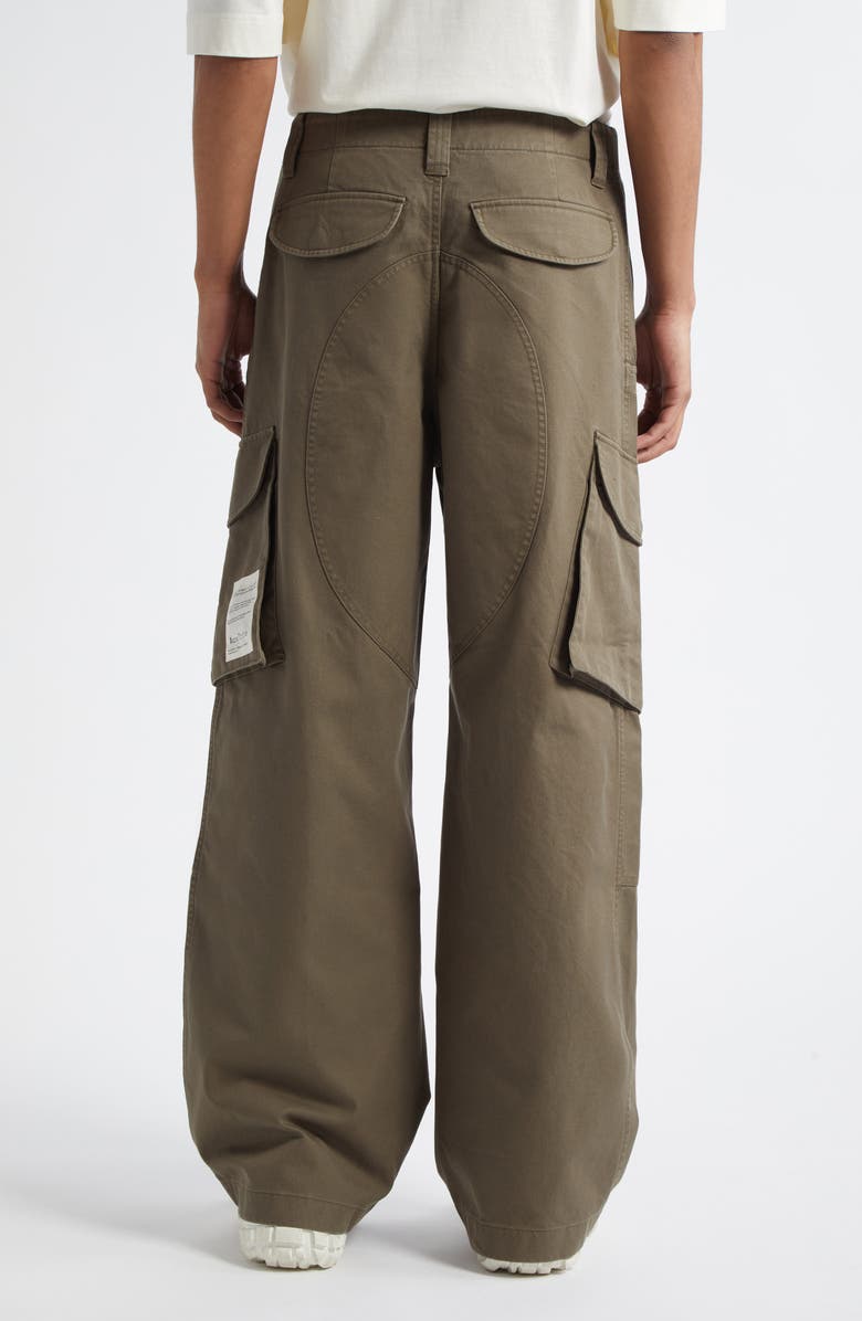Acne Studios Reinforced Cotton Twill Cargo Trousers, Alternate, color, Green