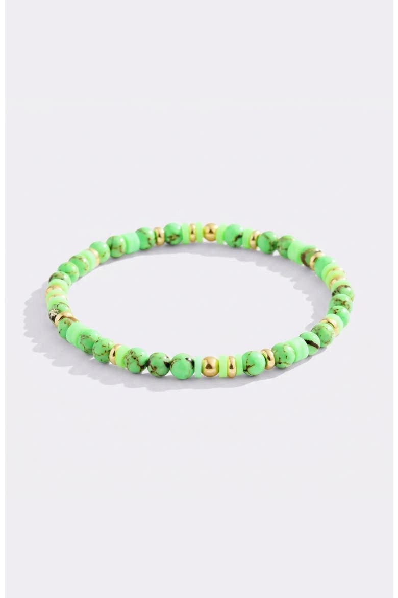 Stacking Birthstone Beaded Bracelet, Main, color, August Peridot