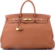 Pre-Owned Hermes Birkin Handbag Brown Togo with Gold Hardware 40