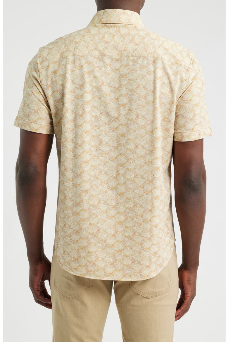 Miles OoohCotton® Print Short Sleeve Button-Up Shirt, Alternate, color, JOJOBA