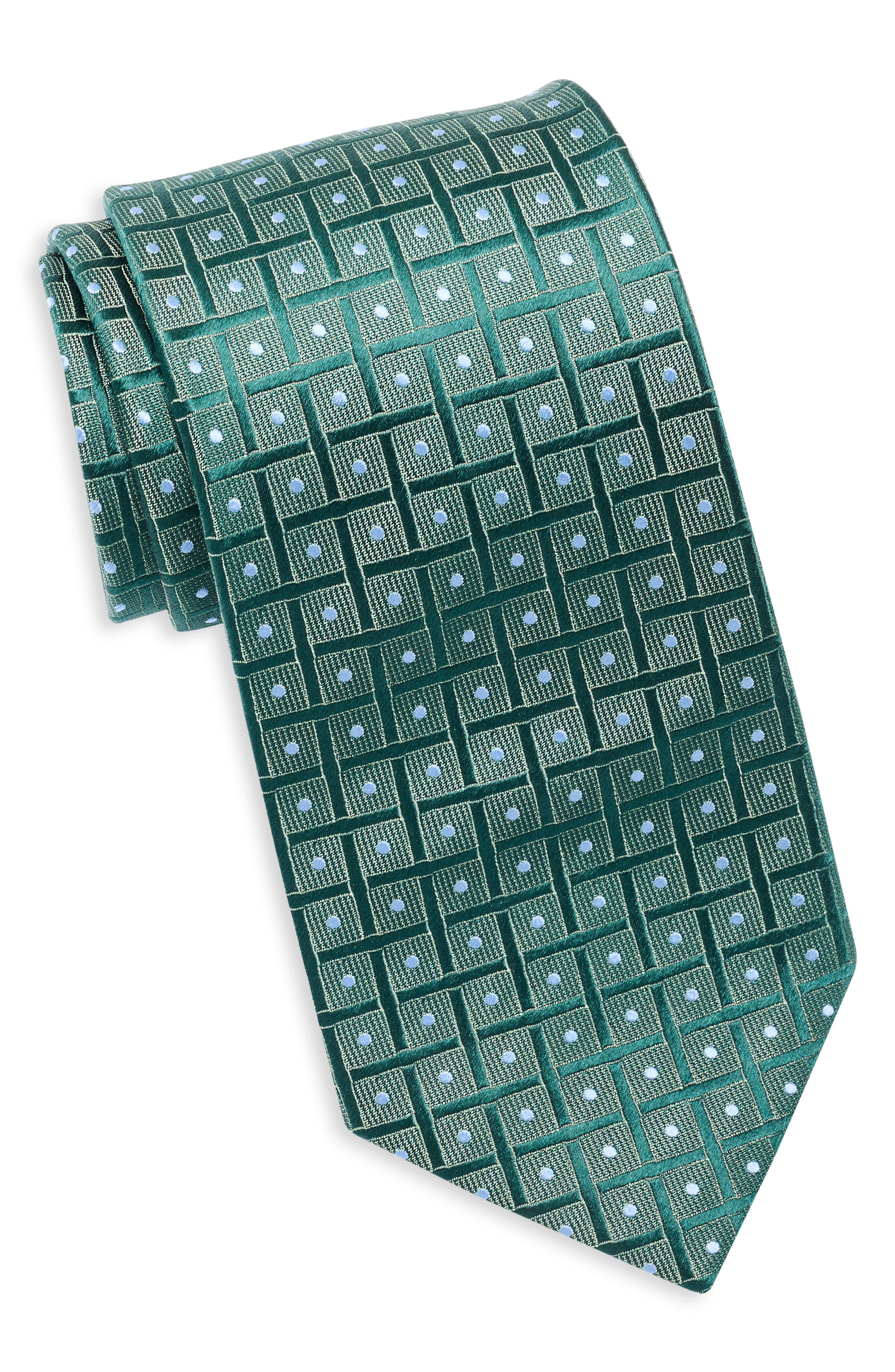 Duchamp Neat Geo Jacquard Silk Tie